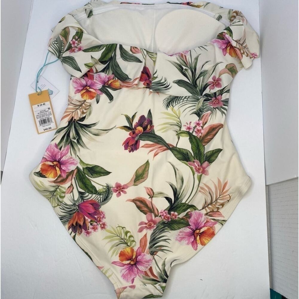 Kona Sol One piece floral bathing suit NWT Size 4/6 - Picture 2 of 5